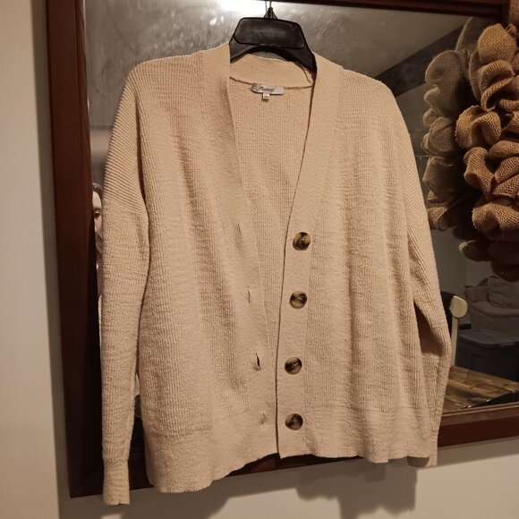 Madewell Cream Cardigan Size L - Picture 2 of 6